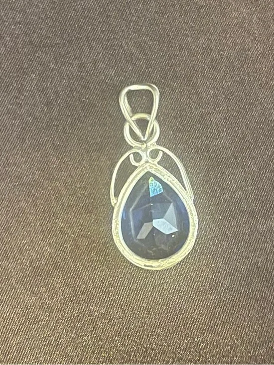 Stanley Deep Blue Teardrop Pendant Necklace - Picture 4 of 4